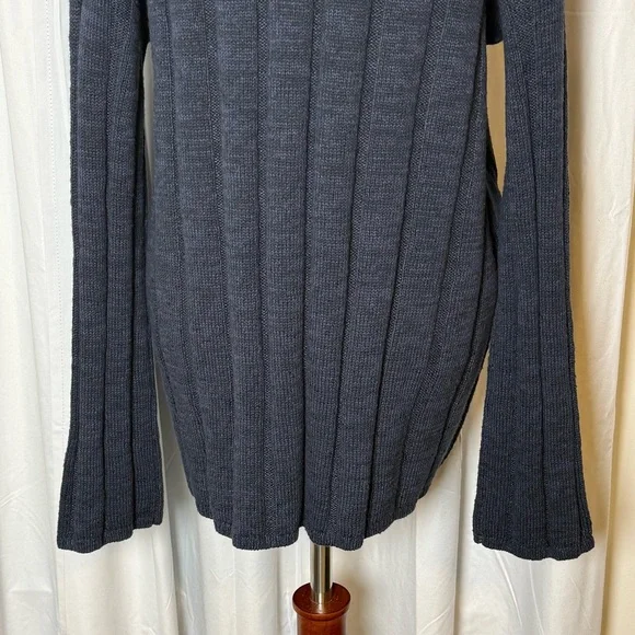 Dissh Jazz Indigo Ribbed Knit Set Navy Top Straight Leg Pants NWT Womens XS - Picture 11 of 16